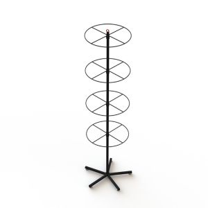 4 Layers Spinning POP Display Rack With 5 Legs Base
