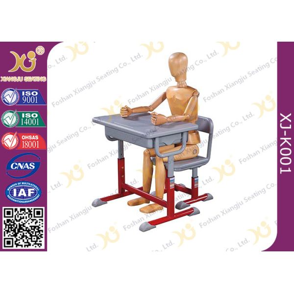 Iron Structure Primary Student Kids School Table And Chairs With Non Slip Feet