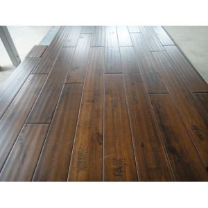 Wholesale rustic Birch solid hardwood Flooring with handscraped and chatter mark finishing from china suppliers