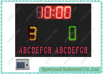 Quality Electronic Wireless Led Soccer Scoreboard With Timer , Wireless RF Control for sale