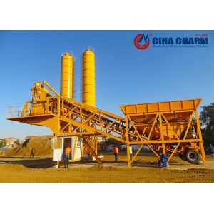 YHZS50 Mini Mobile Concrete Batching Plant Mix Precast Advanced Hopper Lift