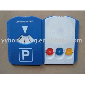 Euro Car Plastic Parking Disc with Ice Scraper and Logo Print Silk Print/Photo
