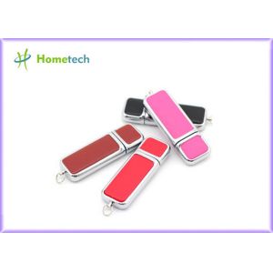 Promotional engravable Leather USB Flash Drive custom logo printing
