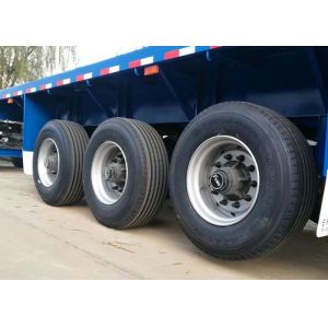 40T Capacity 3 Axles 40ft Super Single Tire Light Weight Semi Flatbed Container