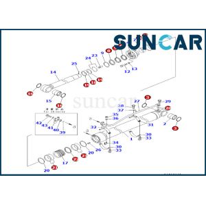 Wholesale 707-99-77160 7079977160 Arm Cylinder Seal Kit Komatsu For PC600LC-6A PC600-8 Arm Cylinder Service Kit from china suppliers