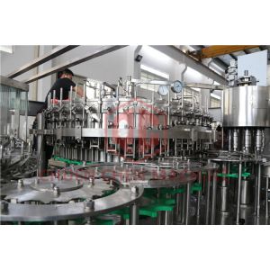 Double Vaccum Plastic Bottle Carbonated Beverage Filler With Counter Pressure