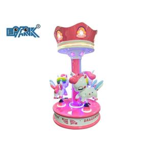 3 Players Kiddy Ride Machine Animal Mini Merry Go Round Carousel Horse