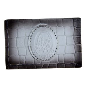 PU And Brass Rivet Embossed Leather Patches For Garment / Suitcase