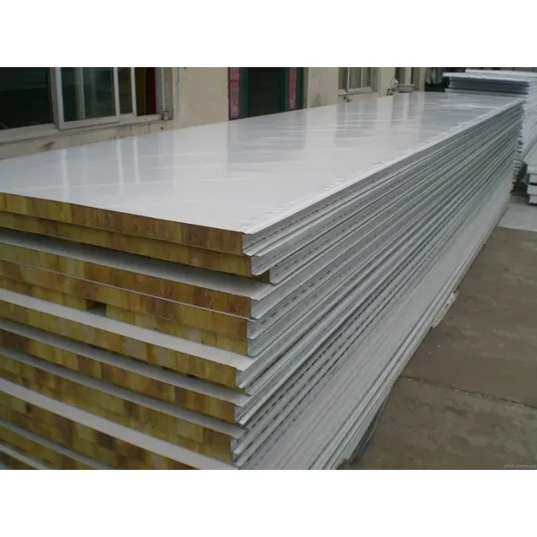 Prefabricated High Quality Color Coated Sandwich Panlegalvanized Steel Glass Wool Panel