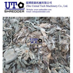 double shaft shredder - scrap leather shredder/ leather cutter/ leather shear/
