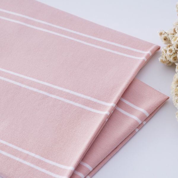 Quality Soft And Smooth Breathable Striped Knit Fabric For T-Shirt 40S Yarn Count for sale