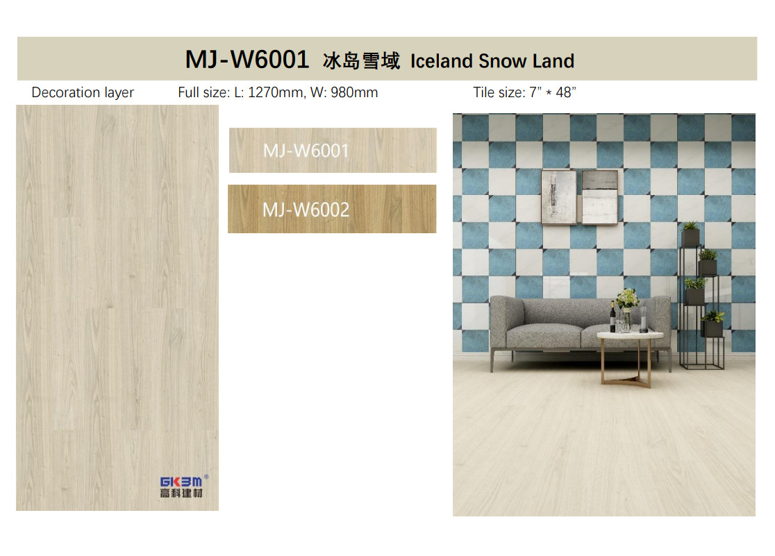 Ice Snow Burlywood Unilin SPC Click Flooring Wood Grain Sound Proof GKBM Greenpy