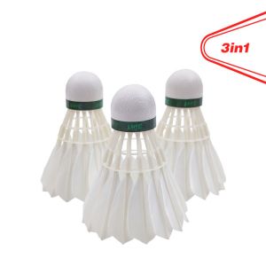 Durable High Stability 3in1 Super Grade Natural Feather Badminton Shuttlecock