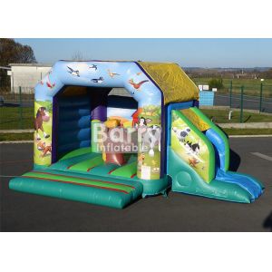 Commercial Children Inflatable Farm Theme Bounce House Combo With Slide For Kids