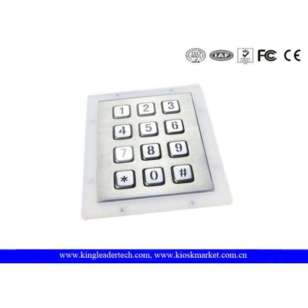 Quality 3×4 Matrix Metal Numeric Keypad 12 Backlit SS Keys Panel Mount for sale