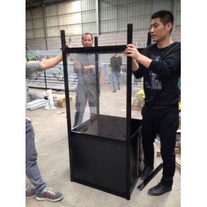 1000mm(W) Glass Display Cabinet with storage, Aluminum Double Door Glass Display