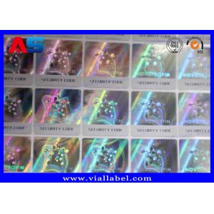 China Custom Scratch 3D Holographic Sticker QR Code Label Printing And Color Variable void sticker on sale