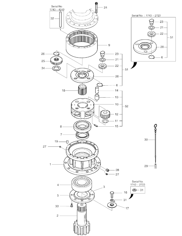 130426-00004 FOR DOOSAN SOLAR225LC-V SWING REDUCTION GEAR HYDRAULIC SWING MOTOR SWING GEARBOX SWING DEVICE (REAR) DRIVE GP-SWING EXCAVATORS PARTS