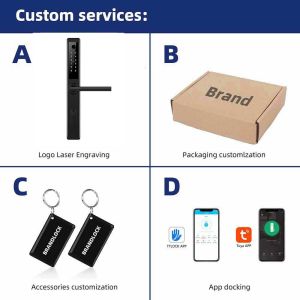 Fireproof Aluminum Door Lock With Fingerprint Access