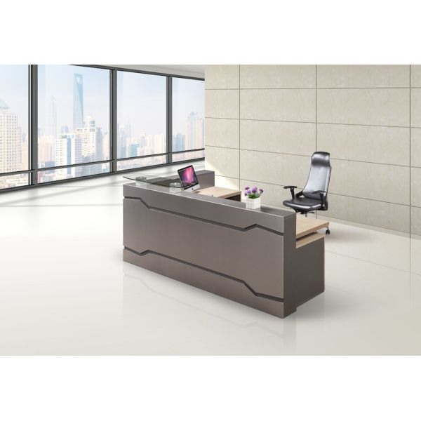 Quality Long MDF Paint Office Furniture Reception Desk Easy Modern Appearance for sale