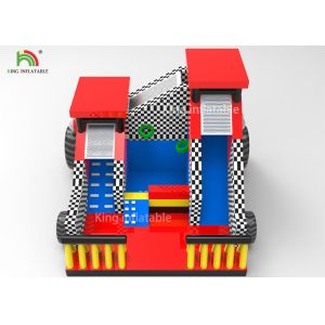 10x9x6.5 M Inflatable Jumping Castle Toddler Racing Car Dry Slide With Pool