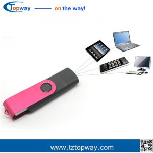 Rotate 2 in 1 32GB Metal OTG USB Flash Drive High quality Metal Memory