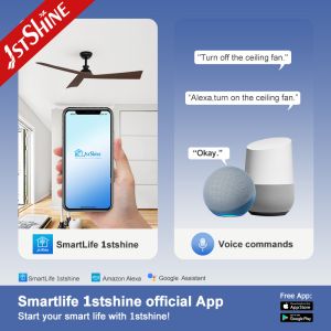 Black Finish DC Motor 6 Speeds Remote Control 3 ABS Blades Ceiling Fan Without