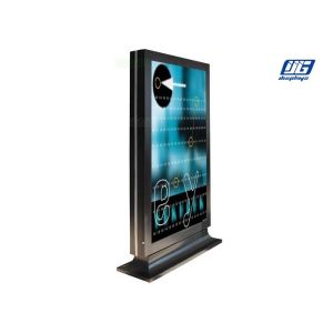 LED Illumination Floor Standing Sign Holders Rectangle Shape High Lighting