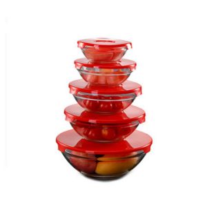 Buy cheap cheap good quality clear glass bowl with lid in stock from wholesalers