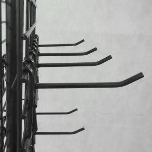 Supermarket Flooring Rotating Metal Wire Display Stand With Wheels