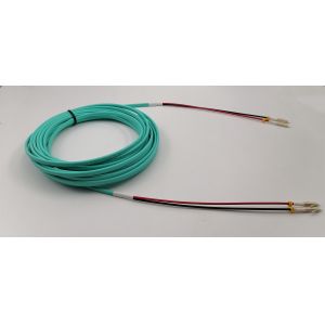 OM3/OM4 Multimode Flat Twin Ruggedised LC–LC Duplex Fiber Optic Patch Leads