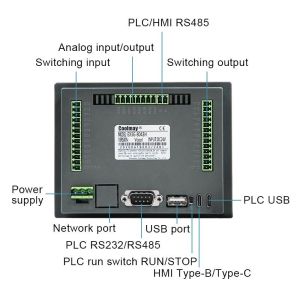Original Integrated HMI Programmable Logic Controller 4.3 Inch