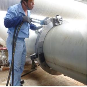 Automatic Cold Pneumatic Pipe Cutting Beveling Machine Clamshell Pipe Cutter