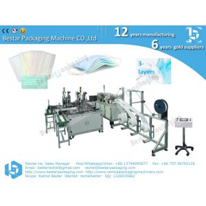 China New design automatic mask making machine, melt-blown fabric and with two ear-loop on sale