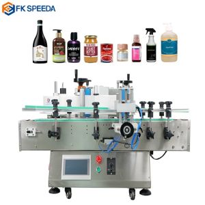 Food Beverage Round Glass Metal Can Bottle Desktop Labeling Machine with 1260mm