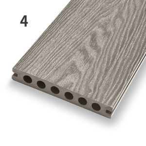 Sturdy WPC 3D Composite Decking Lightweight Hollow Profile With Squared Holes