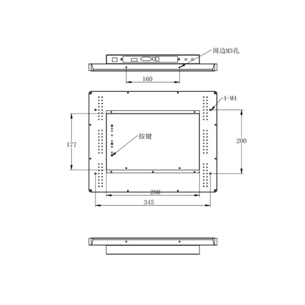ZXTLCD 17 inch Embedded Industrial Android Capacitive Touch Screen Industrial Control Integrated PLC Configuration Tablet