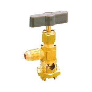 China ODM AC Spare Parts Casting Brass Needle Valve For Gas Refrigeration Filling Control on sale
