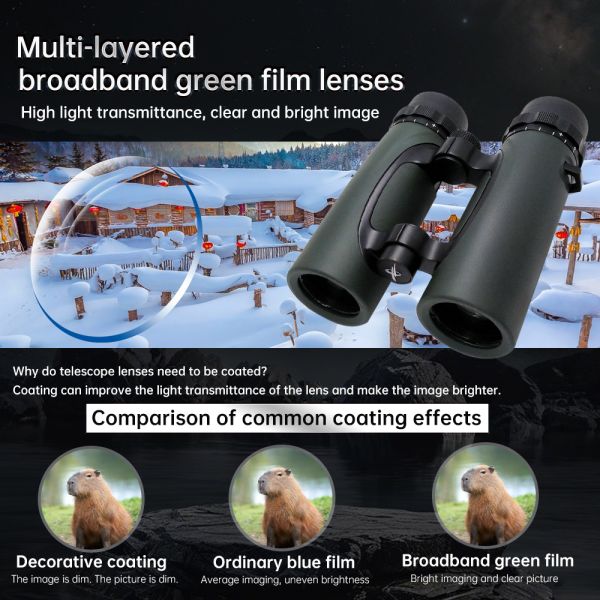 ED 7x32 High Powered Binoculars with Full Multi Coating and IPx7 Waterproof for Adults Bird Watching ,Travel, Hiking, Hu