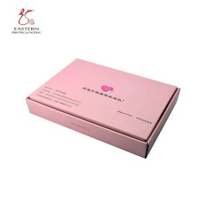 Glossy Lamination E Flute Corrugated Cardboard Box With Lid