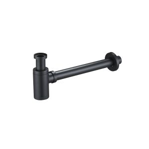 Matt Black Siphon Bathroom OEM Lavatory Sink Drains For Wash Basin Zinc Bottle