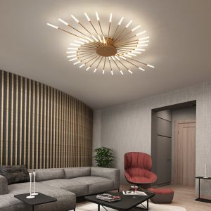 Nordic fireworks ceiling lamp bedroom living room LED black ceiling lights