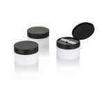 Quality 100g Customized Color and Customized Logo Body Cream Lotion Container Flat Cap With Plastic Scraping Blade UKC18 for sale