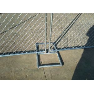 Hot Dipped Galvanized Portable Chain Link Fence Panels 60X50mm Mesh Size