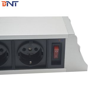 Office Aluminum Under Table Interconnect Electrical Socket / Electric Under Desk