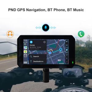 Wireless CarPlay Motorcycle Navigator 5-Inch Touch Screen for Driving and