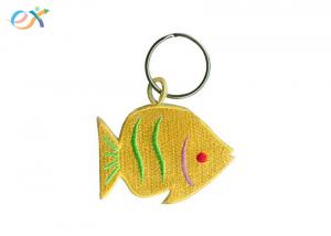 Personality Logo Embroidered Keychain Size Customized For Promotion Business Gift