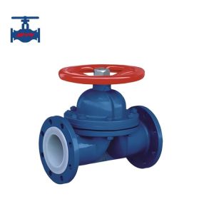 Simple structure PTFE Lined Diaphragm Valve With Hand Lever Operation