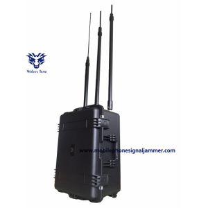 6 Bands High Power Wireless Signal Jammer Manpack Portable 80 Watt For Police