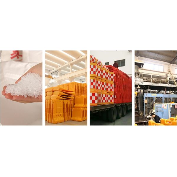 Road Safety Water Filled Crash Barrier Traffic In Vibrant Colors With PE Material